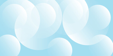 Minimalist banner background, pastel colorful, Light Blue gradations. Circle effect style geometric, abstract background. Vector Eps10