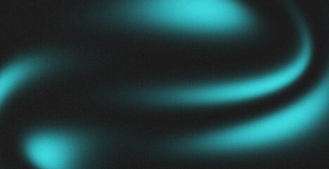 Blue glowing abstract shape on black gradient grainy background noise texture modern poster header cover design
