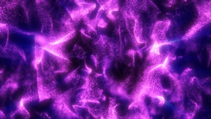 Abstract cosmic visualization of purple glowing particles forming galactic patterns in deep space - Powered by Adobe
