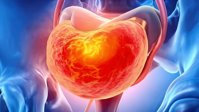 Medical Illustration of the Human Prostate Gland: Anatomy and Health Concerns