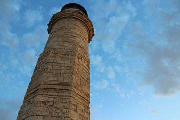 lighthouse at the venetian port in rethymno in crete in greece © frdric