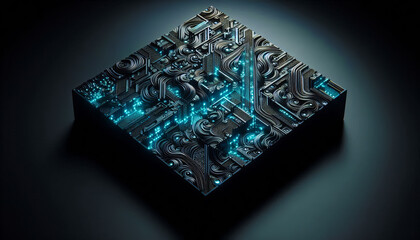 Black Scales with Neon Blue Sigils 
