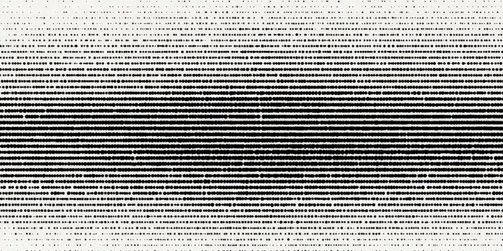 Abstract Black Lines and Dots on White Background Digital Art Glitch Effect Distorted Patterns Modern Conceptual Design Minimalist Monochrome