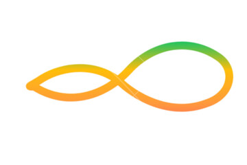 Stylized Infinity Symbol with Twist Gradient Colorful Spectrum Continuity Boundless Eternity Artistic Modern Digital Background