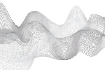 Abstract Wavy Pattern with Intricate Dot Matrix Design on White Background Evoking Topographical Map Precision and Detailed Texture