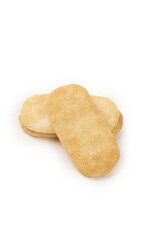 Crispy Rice Crackers Snacks Isolated on White Background