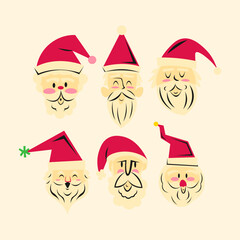 Mid Century Christmas Santa Claus Illustration
