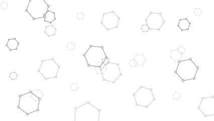 Hexagon seamless pattern background. Hexagon seamless pattern with gray hexagons and circles suitable for backgrounds, textiles, packaging, and modern design projects.
