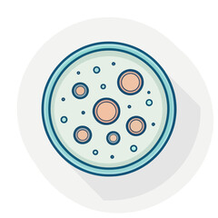 A Petri Dish vector illustration representing scientific experiment