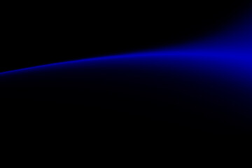 Abstract blue blurred line on black background. Illustration