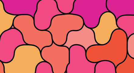 Abstract seamless pattern with colorful shapes vector background editable