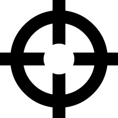 Icon of a cross hair symbol representing a target aim or focus point