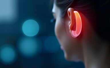 Digital hearing aid ear. High quality