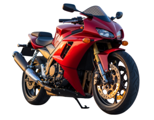 Untitled design - A red naked streetfighter motorcycle captured  angle, exposed frame and engine components visible, sporty headlight shape and sleek bodywork, crisp realisti