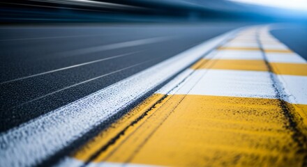 Dynamic Race Track with Motion Blur perfect for automotive advertising, sports promotions, website banner, blog post,