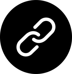 Simple Chain Link Icon Black and White Vector Symbol