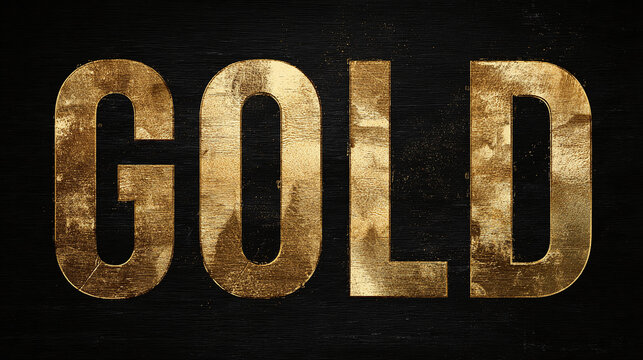 Old Gold Text Style with Ingot Glossy Effect Mockup