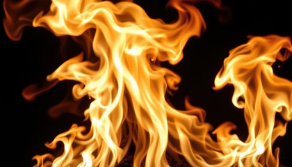 Limited time with a burning fire against a black background