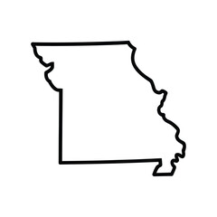 Outline map of the state of missouri