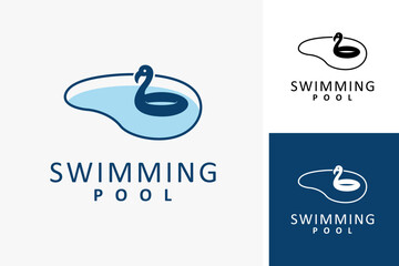 Swimming pool logo symbol icon design