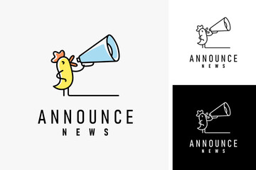 Chick announce logo symbol icon design