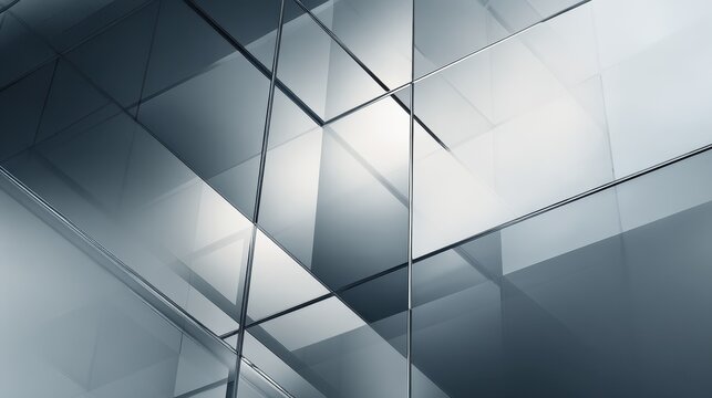 Abstract Modern Corporate Glass Architecture Geometric Background with Copyspace