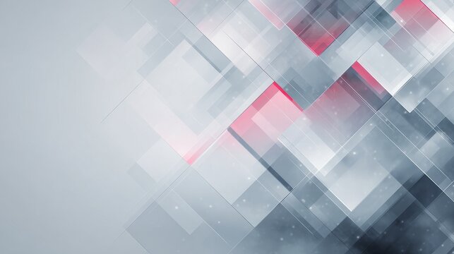 Modern Abstract Background with Transparent Geometric Shapes and Copyspace