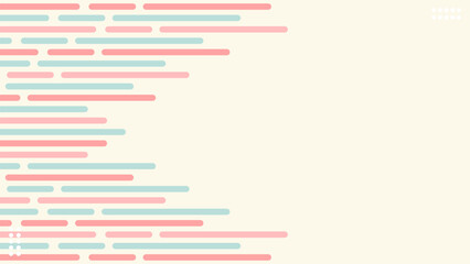 Lines Horizontal Strip Red,Pink and green isolated on Beige Banner Background Minimalist Modern Design.Vector Illustration