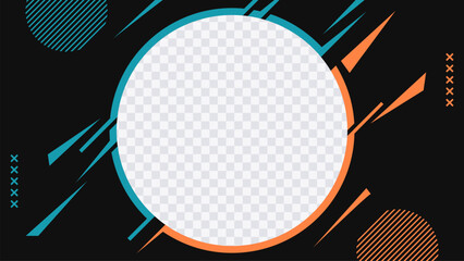 Abstract Circle Geometric Border on Black Background Dynamic Modern Design.Vector Illustration