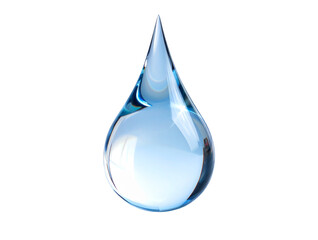 Fototapeta premium Macro View of Sharp-Tipped Water Drop on Surface, High Detail, Isolated on Transparent Background.