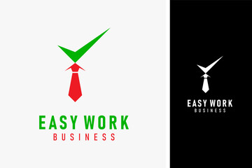 Easy work logo symbol icon design
