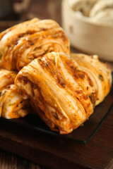 Succulent Pork Buns with Spicy Scallions - Traditional Asian Pastry Rolls