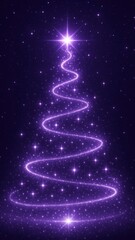 Glowing purple spiral tree mobile wallpaper