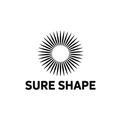 Fototapeta premium Modern abstract sunburst logo with clean typography