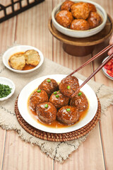 Chinese Braised Lion's Head Meatballs Traditional Asian Cuisine Specialty Dish