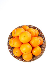 Sweet Navel Oranges in Wicker Basket - Fresh Citrus Fruit Collection