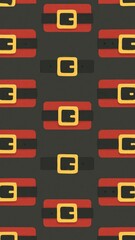 Festive Santa belt pattern wallpaper for mobile