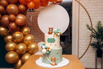 Christening cake for baby boy