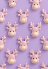 Obraz premium Cute reindeer pattern wallpaper