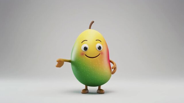 Full-body mango character