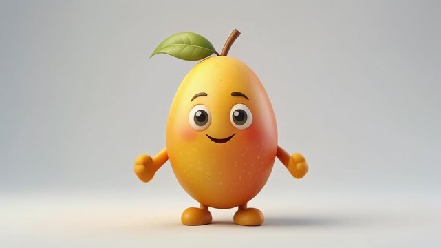 Full-body mango-shaped character