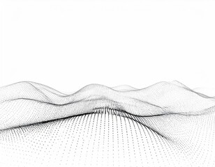 Dotted, undulating surface against a stark white backdrop