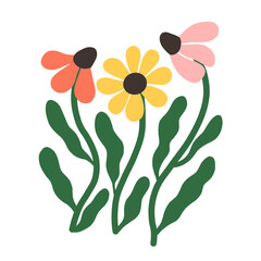 vector illustration of a sunflower