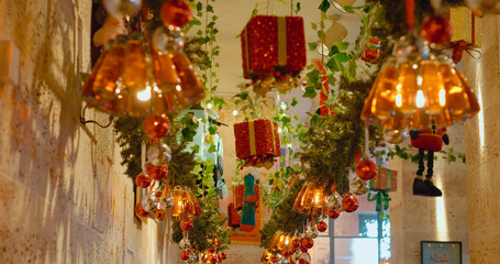 Enchant your space with colorful Christmas decorations, festive lights, and charming ornaments that bring warmth and joy to the holiday season for everyone to enjoy.