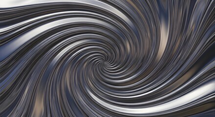 Fototapeta premium Abstract metallic swirl background design for creative projects and presentations use, silver vortex effect