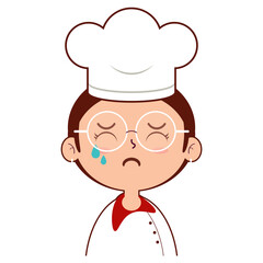 keyword chef crying face cartoon cute