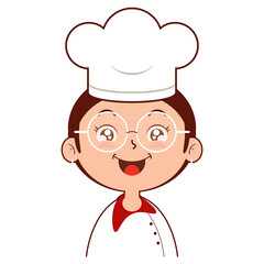 chef playful face cartoon cute