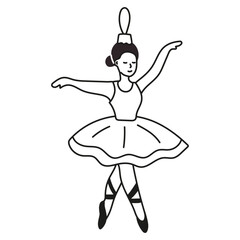Christmas tree decorations ballerina. simple vector design is ideal for New Year and Christmas decorations