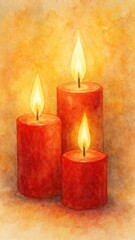 Warm glowing candlelight ambiance mobile wallpaper