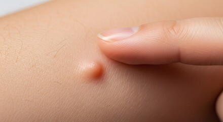 Skin Imperfection A Bump on the Arm Examined Closely.